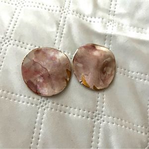 Retro circular , gold/colored earrings